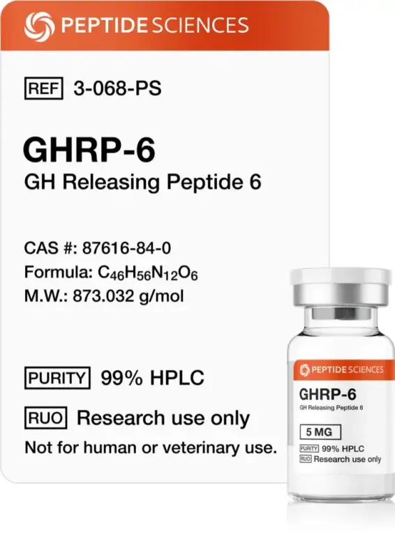 Buy GHRP-6 from Peptide Sciences USA